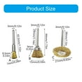 thumbnail image 5 of RYUJNDK Pack Of 10 Brass Wire Wheel Brush 1/8 Shank For Fine Polishing And Rusts Elimination For Craftsmen Tools, 5 of 8
