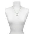 thumbnail image 3 of Delight Jewelry Silvertone Hope Anchors the Soul Bar Joy Ring Charm Necklace, 18", 3 of 4