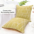 thumbnail image 4 of Unique Bargains 2-Pack Stylish Decorative Throw Pillow Cover 18" x 18" Yellow, 4 of 7