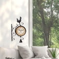 thumbnail image 4 of veasfak Horloge Murale de Porche à Double Face Décoration Intérieure Extérieur Deux Visages Chiffres Arabes Ronds, 4 of 8