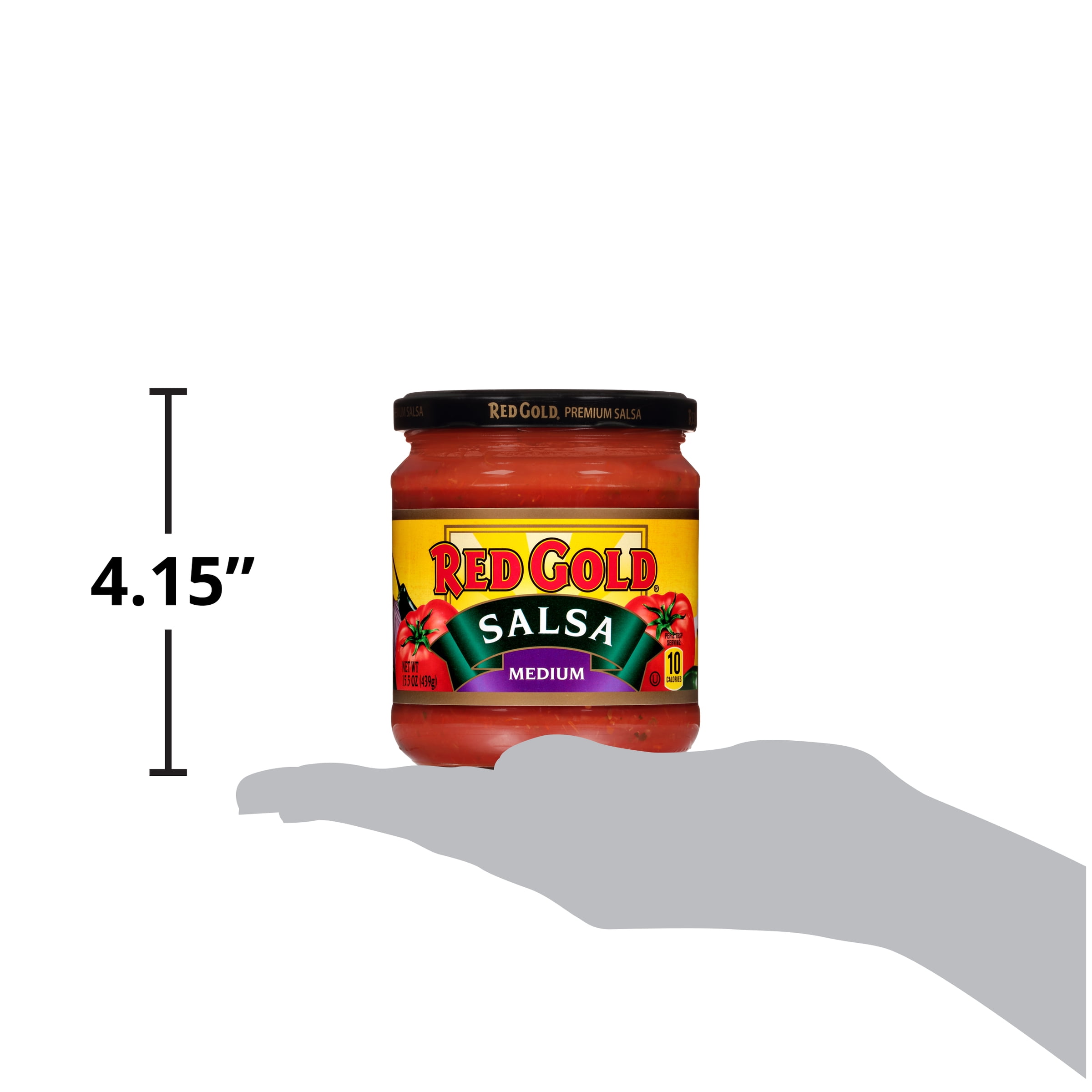 (4 pack) Red Gold Medium Salsa, 15.5 oz Jar