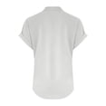 thumbnail image 5 of Tops for Women Cotton Linen Tshirt Cap Sleeve Summer Tops Loose Women Summer Top Elegant Linen Blouse V Neck Tees Tunic Shirts Pullover Plus Size Shirts Casual Boho Tops Ladies Holiday Clothes, 5 of 6