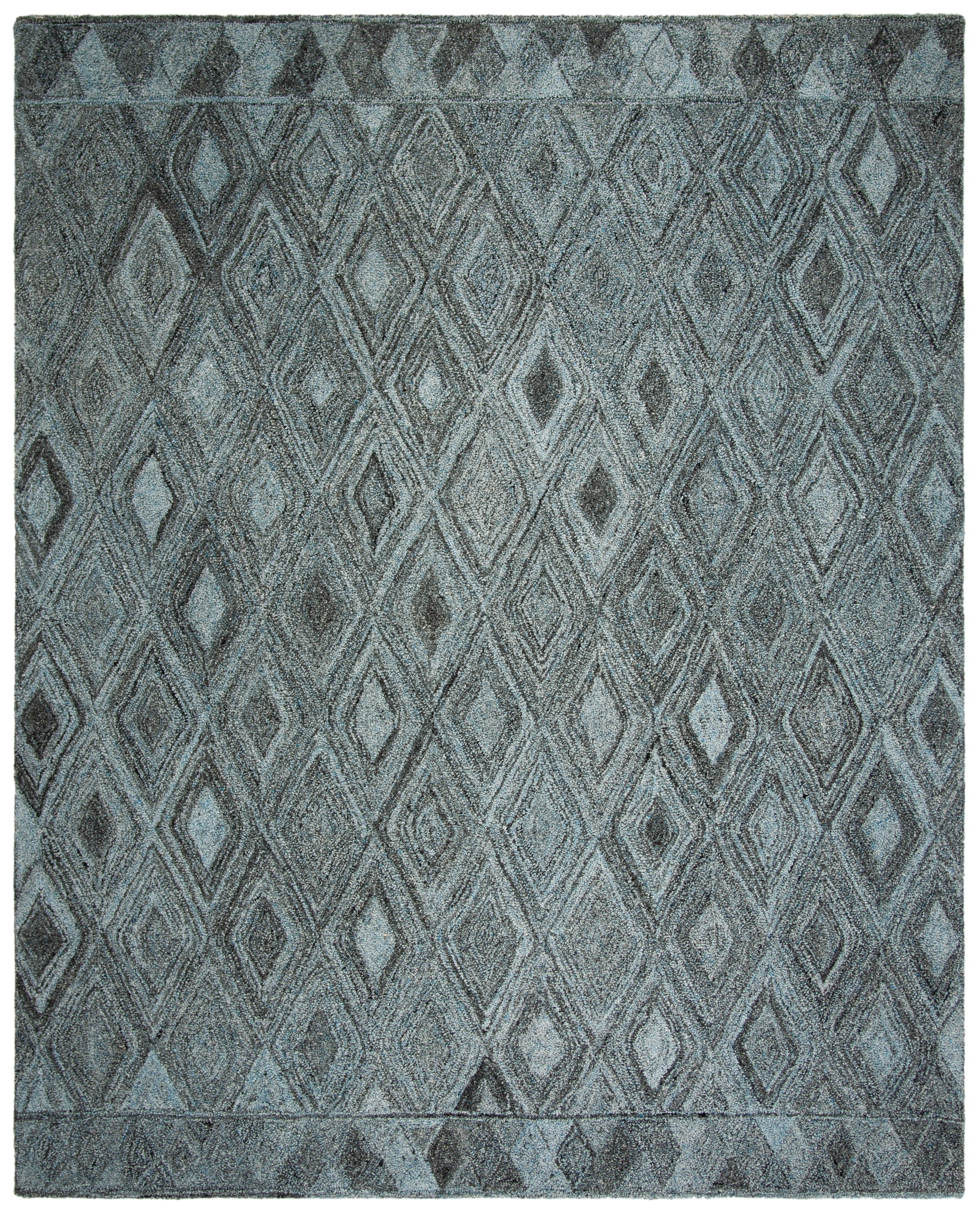 SAFAVIEH Abstract Keigh Geometric Area Rug, Blue/Black, 8' x 10'