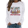 thumbnail image 2 of 2023 Sweat-Shirt de Noël pour Femmes en Solde Imprimé de Noël Manches Longues Col Rond, 2 of 5