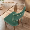 thumbnail image 5 of Dycanpo Dining Chairs Set of 8,Upholstered Mid Century Modern Round Dining Room Chairs for Living Room,Dark Green, 5 of 9