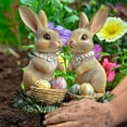 thumbnail image 6 of Ympkerial Easter Yard Sign Set Bunny Garden Stakes Rabbit Lawn Decor with Vintage Metal Finish for Spring Holiday Outdoor Pathway and Porch Decoration, 6 of 9
