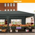 thumbnail image 5 of HOTEEL Canopy 10'x20' Pop Up Canopy Tent Heavy Duty Waterproof Adjustable Commercial Instant Canopy Outdoor Party Canopy Parties,Wedding,Outside Patio,Event,Portable Car Canopy,Gray, 5 of 12