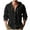 Black, variant on Lumeqa Mens Cotton Linen Hoodies Long Sleeve Button Down Shirts Casual Hawaiian Beach Yoga Sweatshirts