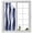 Blue, variant on Navy Blue Privacy Window Film, Decorative Frosted Glass Window Film, Modern Moire Abstract Ripple Geometric Reusable Peel and Stick Static Cling for Home Bathroom Office Glass Door 23.6"x59"