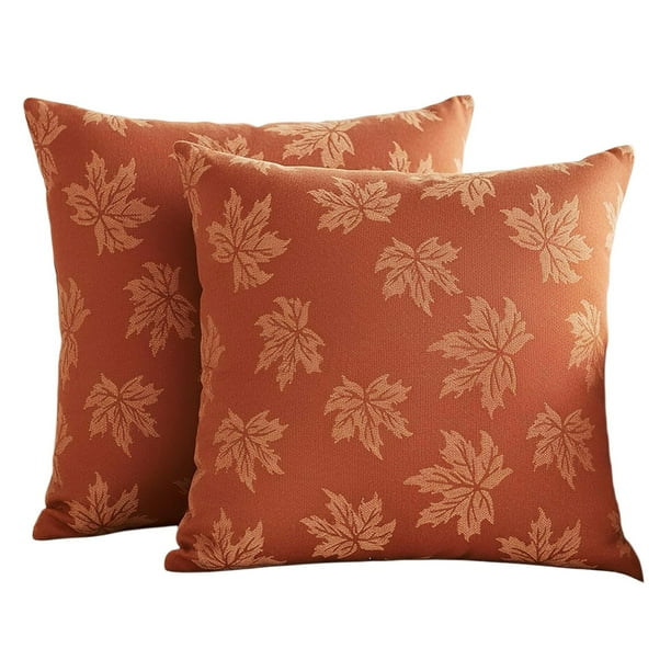 Fundas de calabaza con hojas de arce de Acción de Gracias. Manta decorativa acogedora para el sofá del hogar y perfecta para el otoño.