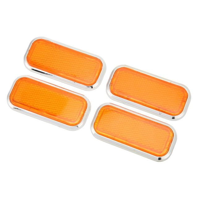 Rectangular Reflectors, Universal Reflective Sticker Wearproof For Car For Motorcycle Orange,Red
