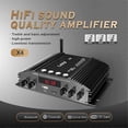 thumbnail image 2 of X4 HIFI 4 Channel Bluetooth 5.0 Power Amplifier, Optical Fiber, Coaxial Input, 2.1 Audio Amplifica, 2 of 5