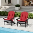 thumbnail image 6 of Pellebant High-Back Adirondack Chair Cushions, 50"x20"x2.5", Outdoor/Indoor Patio Cushions with Ties, Water-Resistant, Fade-Resistant, Comfortable Foam Padding (Cherry Red), 6 of 7