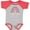 Baseball Heather and Red, variant on Inktastic Mimi and Papa Love Me Rainbow Girls Baby Bodysuit