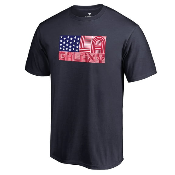 Men's Navy LA Galaxy Patriotic Wordmark T-Shirt