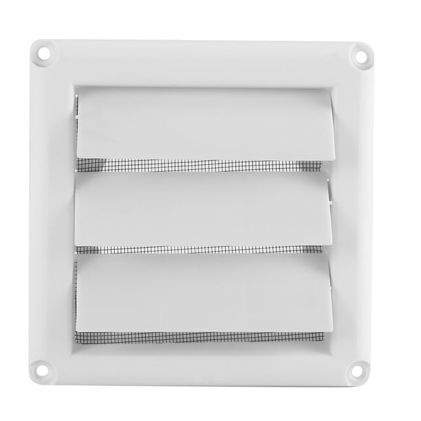 Scienceny Tapa de rejilla de ventilación de aire de plástico Tapa de rejilla de salida de aire de ventilación de conducto de pared con 3 aletas, 4 Herramientas eléctricas 4 pulgadas Scienceny TO000093-02