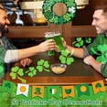 thumbnail image 7 of SeekLGT Green St Patricks Day Door Wreath Decorative Garland Safe Material Round Wall Hanging for Home Patio Garden, 7 of 7