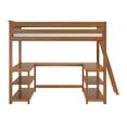 thumbnail image 4 of Classic Full High Loft + Wraparound Desk, Pecan, 4 of 12