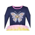 thumbnail image 4 of Girls Dress Butterfly Long Sleeve Rainbow Ruffle Skirt 8 Years, 4 of 6