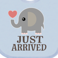 thumbnail image 4 of Inktastic Just Arrived Baby Elephant Boys or Girls Baby Bib, 4 of 4