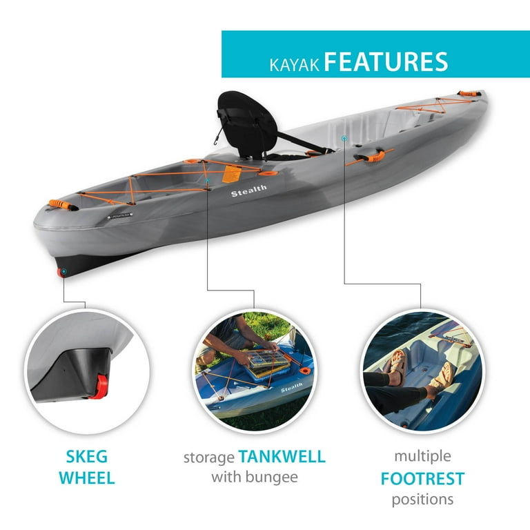Lifetime Stealth 11 ft. Sit-on-Top Kayak, Eclipse Fusion (91223)