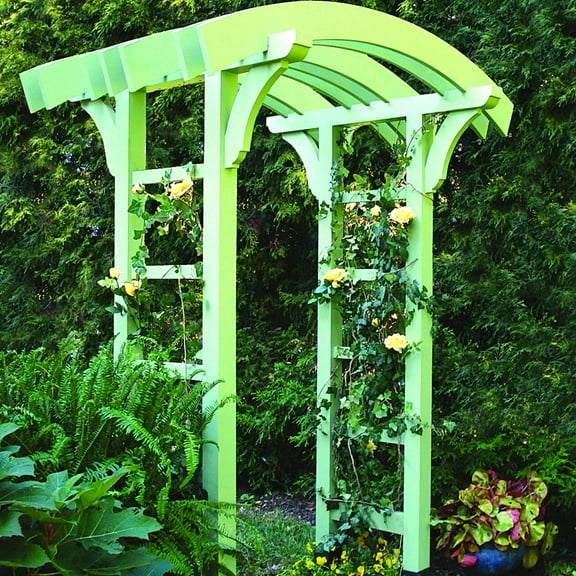 Woodworking Project Paper Plan To Build Garden Arbor And Gate - Material Not Included
