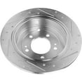 thumbnail image 2 of Detroit Axle - Rear Brake Rotors for 2016-2021 Hyundai Tucson 2017-2022 Kia Sportage [Manual Parking Brake], Drilled and Slotted Disc Brake Rotors Replacement: 11.89" inch Rotor, 2 of 7