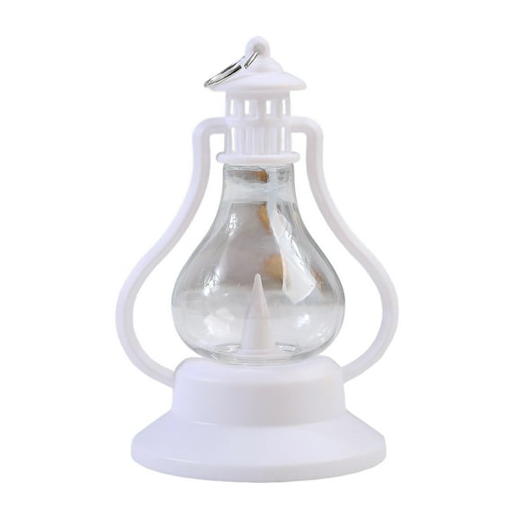 Cinvoph Christmas Flameless Candle Light, Battery Operated Electronic Light with Vinage Lamp Type for Bedroom Party Vintage Christmas Decor, White