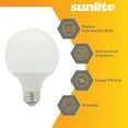 thumbnail image 3 of Sunlite LED G25 Globe Light Bulb, 6 Watts (60W Equivalent), Standard E26 Base, 520 Lumens, Dimmable, Frosted, 90 CRI, 5000K Daylight, 6 Pack, 3 of 6