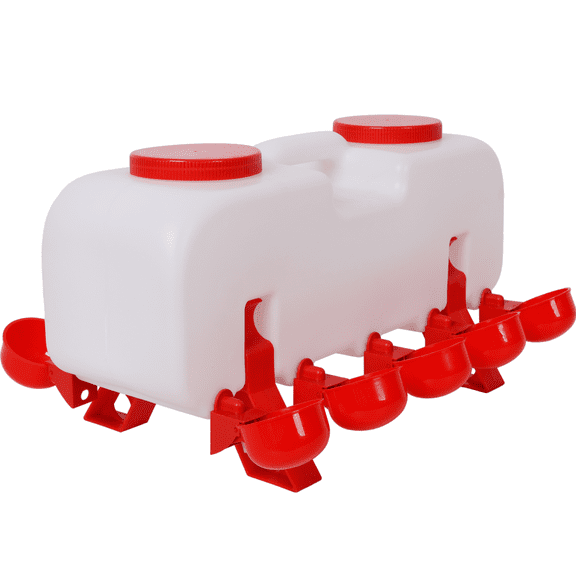 Semi-Auto Chicken Waterer 10-Cup, Easy Clean for Poultry