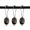 Black-background, variant on Set of 12 Bats Shower Curtain Hooks Rings, Gothic Vampire Bat, Halloween Party Supplies Haunted Decoration (Black-Background)