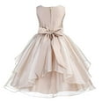 thumbnail image 2 of Ekidsbridal Asymmetric Ruffled Organza Sequin Flower Girl Dress Birthday Evening Formal Gown 012S 2, 2 of 3