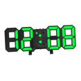 thumbnail image 3 of Digital 3D Digital Clock Digital Clock Electric Modern Minimalistic Digital Despertadores para dormitorios para decoración del hogar Farmhouse Baño Es verde concha negra Soledad reloj de pared, 3 of 10
