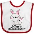 thumbnail image 3 of Inktastic Mimis Snuggle Bunny Easter Girls Baby Bib, 3 of 4