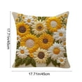 thumbnail image 3 of Homemoh Fall Sunflower Pillow Covers 18”x18”, Fall Floral Throw Pillow Covers with 3D Effect Imitation Embroidered for Couch, Sofa, Outdoor Patio, Thanksgiving Home Decor, 3 of 6
