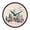 Flat Design Illustration, variant on Indoor 12' Voice-Activated Luminous Decoration Wall Clock With LED Night Light Italian Coastal Village