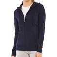 thumbnail image 3 of Women's Zip Up Cotton Light Hoodie Jacket X-Large Navy, 3 of 4