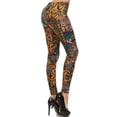 thumbnail image 2 of Mid-Waist Yoga Leggings Tummy Control Workout Running Slim Stretchy Activewear Pants - Da Vinci, 2 of 4