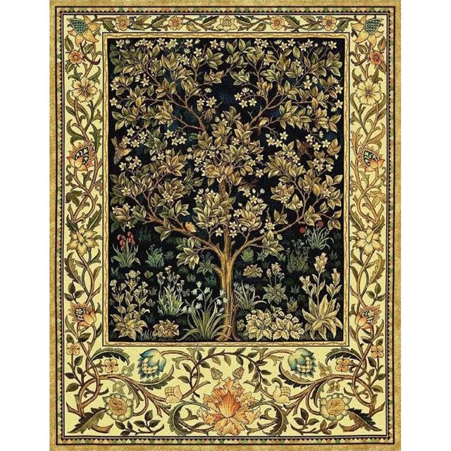 Cuadros Decorativos (DB6083) 5D DIY Taladro completo Pintura de diamante Árbol de la vida Kits de punto de cruz (hg604) 20X30cm Wdftyju embutido en tela