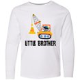 thumbnail image 3 of Inktastic Little Brother Construction Truck Boys Long Sleeve Youth T-Shirt, 3 of 5