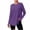 Purple, variant on FAIWAD Workout Tops for Women Long Sleeve Crew Neck Tee with Thumb Holes Gym Hiking Activewear