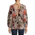 thumbnail image 4 of Nicole Miller Artelier BLUSH/MULTI Autumn Dream Burnout Penelope Top, US Medium, 4 of 5