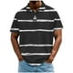 thumbnail image 2 of Blusa y camisa de manga corta con cuello vuelto para hombre, informal, de moda, de color liso, con botones, solapa y hebilla de gancho, camiseta de manga corta de poliéster para hombre., 2 of 5