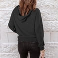 thumbnail image 4 of Women Blouses Womens Zip Sweatshirt Short Sleeve Sweater Women Came Hoodie Quarter Zip Sweater Workout Athletic Pullover Hoodie Women's up Oversized Workout Sweatshirt round Oversized Black S, 4 of 7