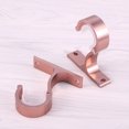 thumbnail image 6 of Zcyifa Curtain Rod Bracket 2PCS Curtain Rod Aluminium Alloy Thick Single Bracket Mounting Bracket(Rose Gold), 6 of 10