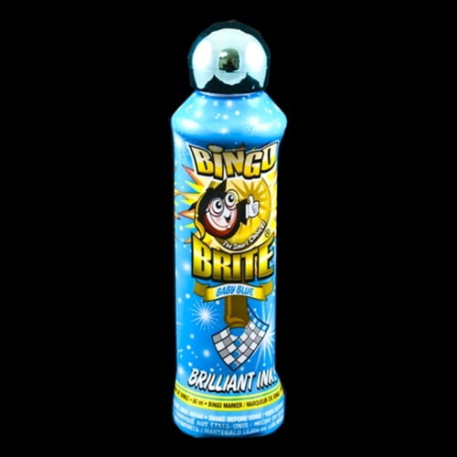 Bingo Brite Bingo Daubers Baby Blue Ink Markers 3 ounce size bottle