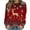 Red, variant on Uootdi Women's Halloween Bat Print Sweatshirt Long Sleeve Crew Neck Casual Loose Fit Gothic Spooky Season Pullover Tops Trendy Fall Holiday Party Wear Gray Women Top