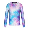 thumbnail image 5 of Mens Shirts Printed Long Sleeved Tie-dye Round Neck Casual Sweatshirts Top,Blouse for Men Multicolor4 M, 5 of 5
