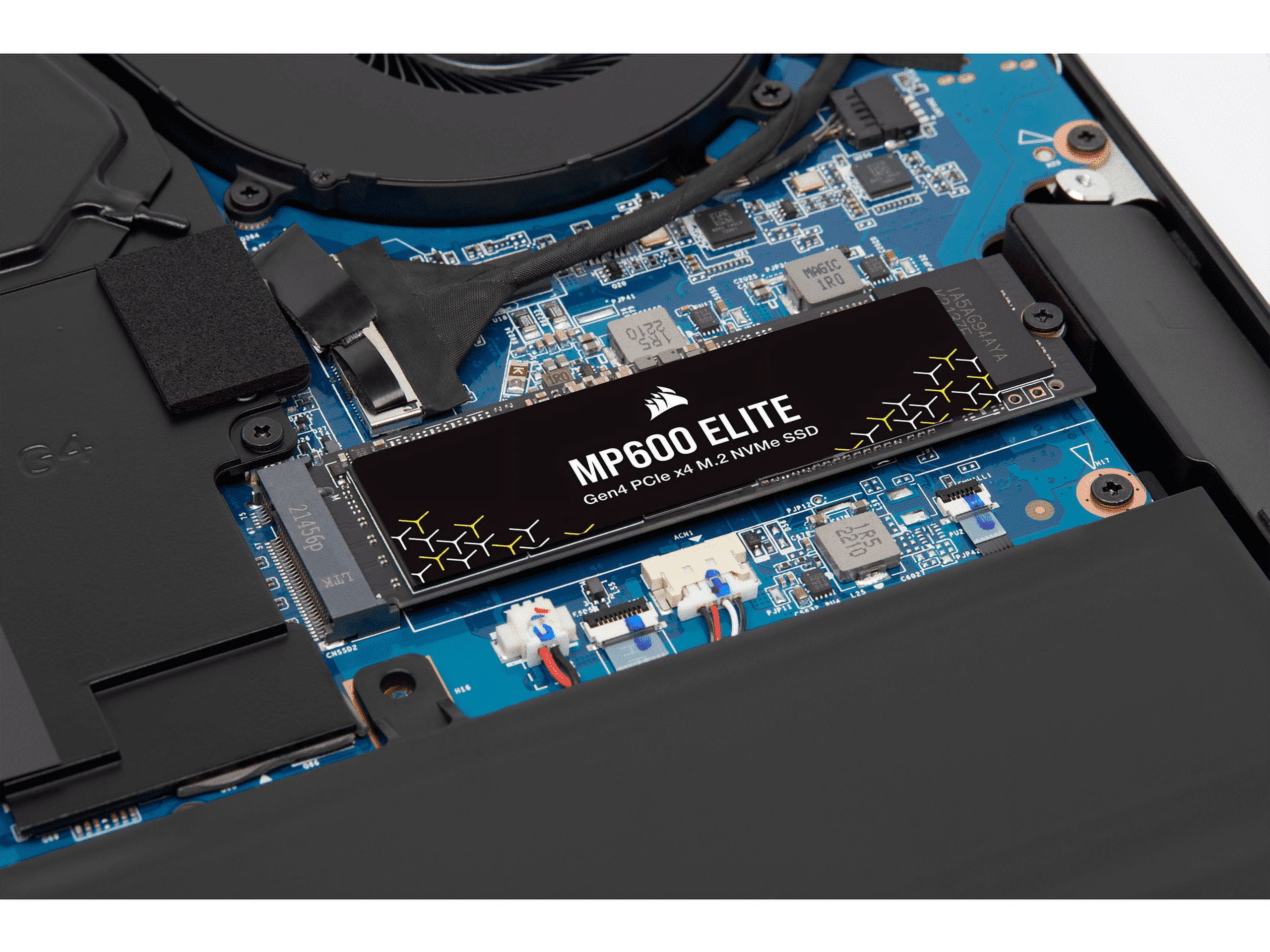 Corsair MP600 Elite M.2 2280 2TB PCI-Express 4.0 x4, NVMe 1.4 3D TLC Internal Solid State Drive Up to 7000 MB/sec (SSD) CSSD-F2000GBMP600ENH