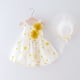 thumbnail image 1 of QISIWOLE - Vestido sin mangas con estampado de lunares y flores de verano para niñas pequeñas, falda y sombrero, traje en oferta, 1 of 4